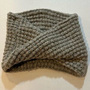 Barbour Gray Chunky Knit Infinity Scarf Cozy Loop